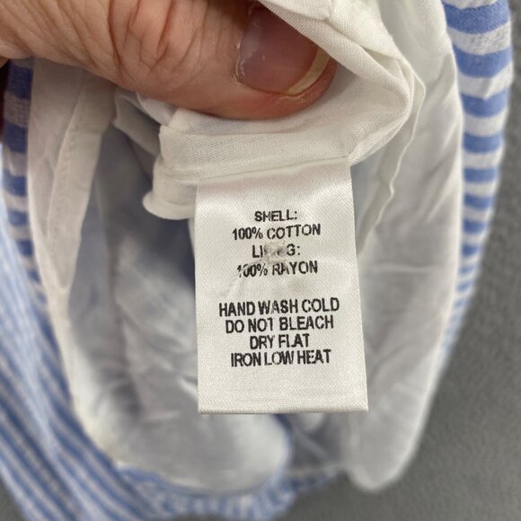 Lulus Dress Womens Small Nautical Nights Blue Striped Button Up Midi Sleeveless - Picture 8 of 12